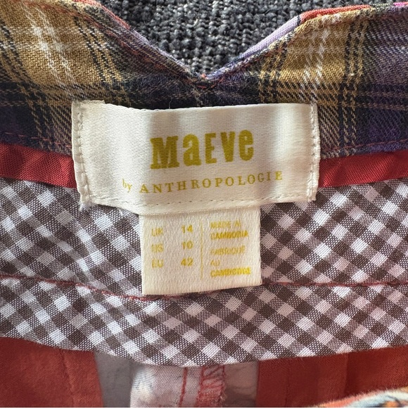 Maeve by Anthropologie Flower Power Orange Wide-Leg Cotton Crop Pants US 10 - Picture 6 of 7